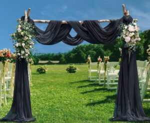 warm home designs 2 black backdrop curtain bundle. 55 x 216 inch black fabric or black curtain backdrop for black wedding decorations & gothic wedding decor. ads black 216"