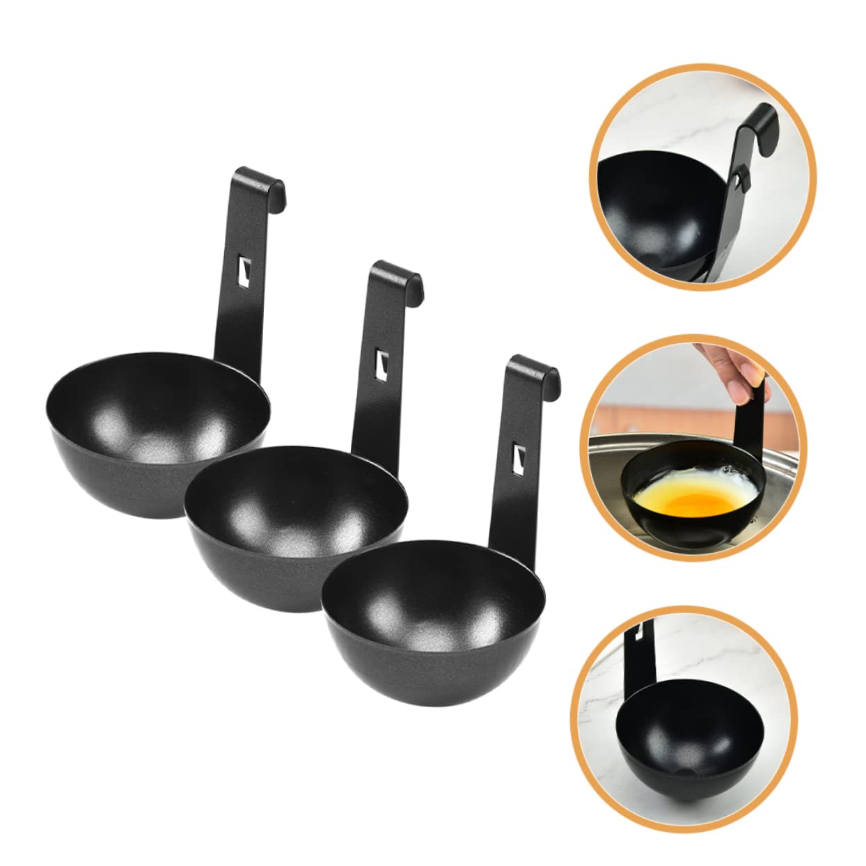 SEWOART 3pcs Stainless Steel Egg Cooker Egg Cooker for Eggs Poached Egg Cooker Steamed Egg Cup Breakfast Griddle Poached Egg Maker Microwave Household Gadgets Boil Egg Cooker Egg Cups