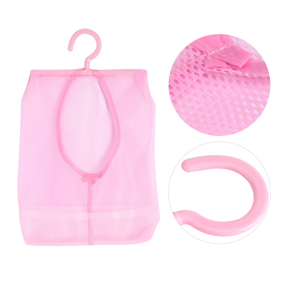 Yosoo Hanging Mesh Storage Bag, Space Saving Hanging Mesh Storage Bag for Clothes Cosmetics Shampoo Shower Gel ()