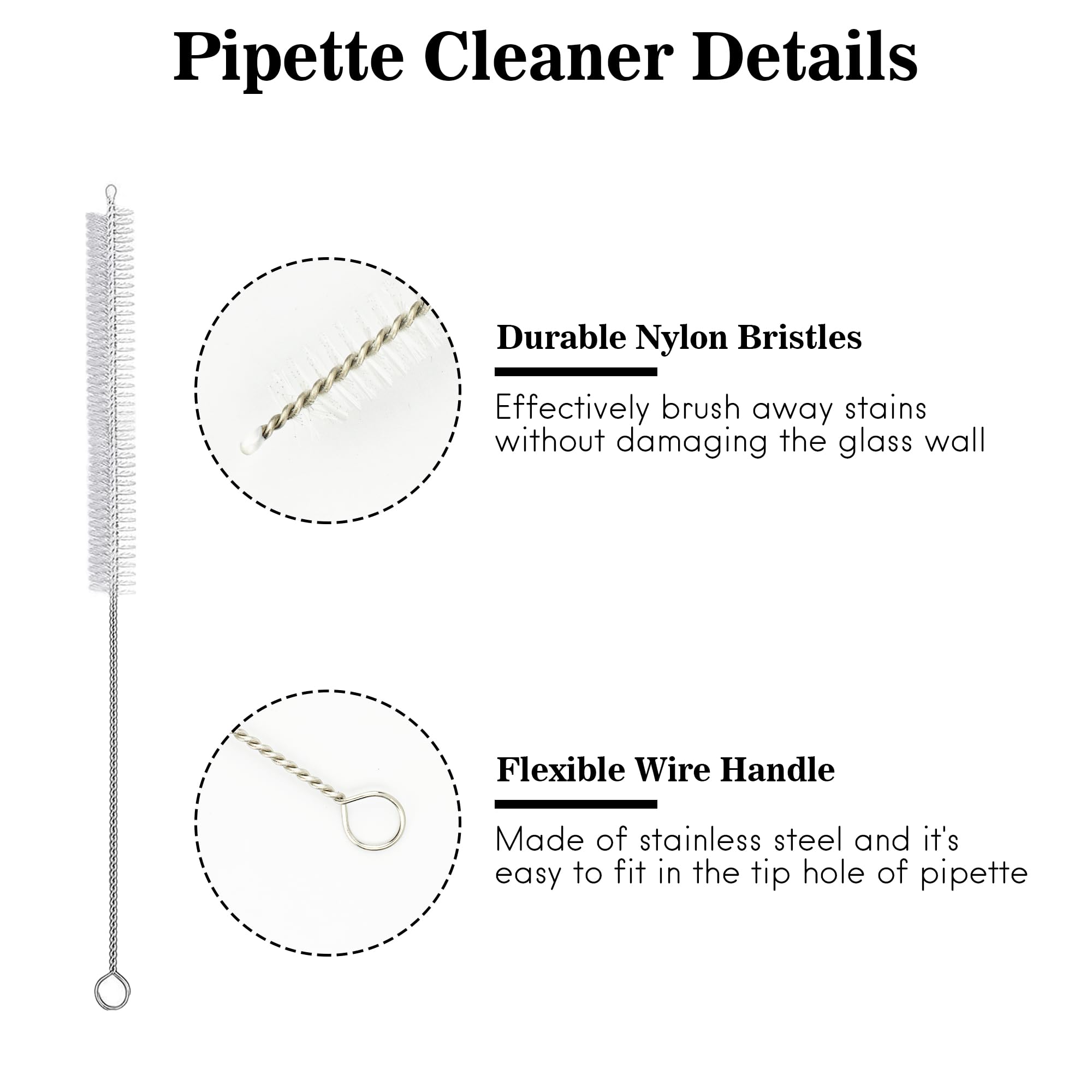 3Pcs Glass Pipettes Dropper, 10ml Graduated Liquid Dropper with 2 Stirring Rod, Rubber Bulb and Cleaning Brush, Transfer Pipettes for Essential Oil