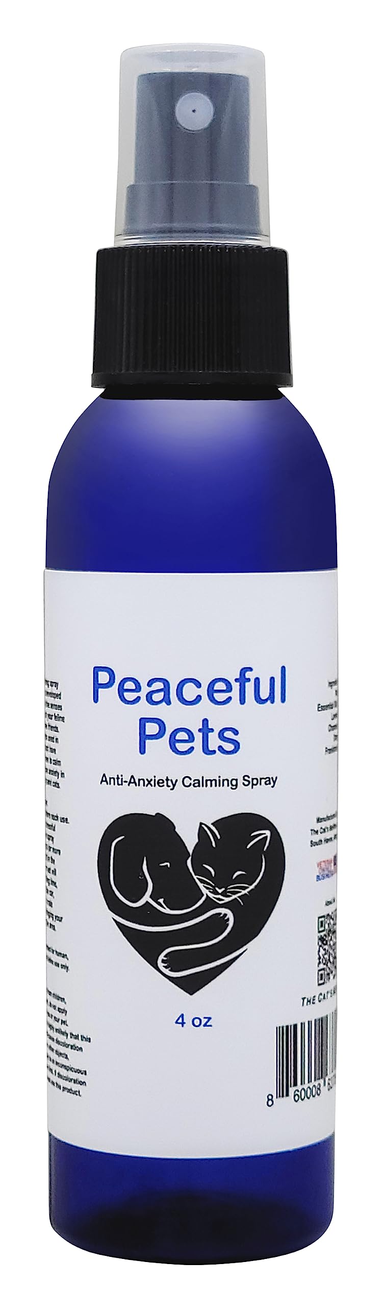 Peaceful Pets Calming Spray - Natural Stress Relief & Anxiety Relief for Cats & Dogs - Drug-Free Calming Solution