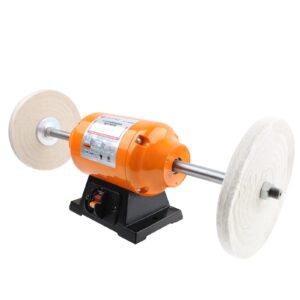 bench buffer polisher, 8inch benchtop buffing & polishing machine for metal, jewelry, knives, wood, jade and plastic