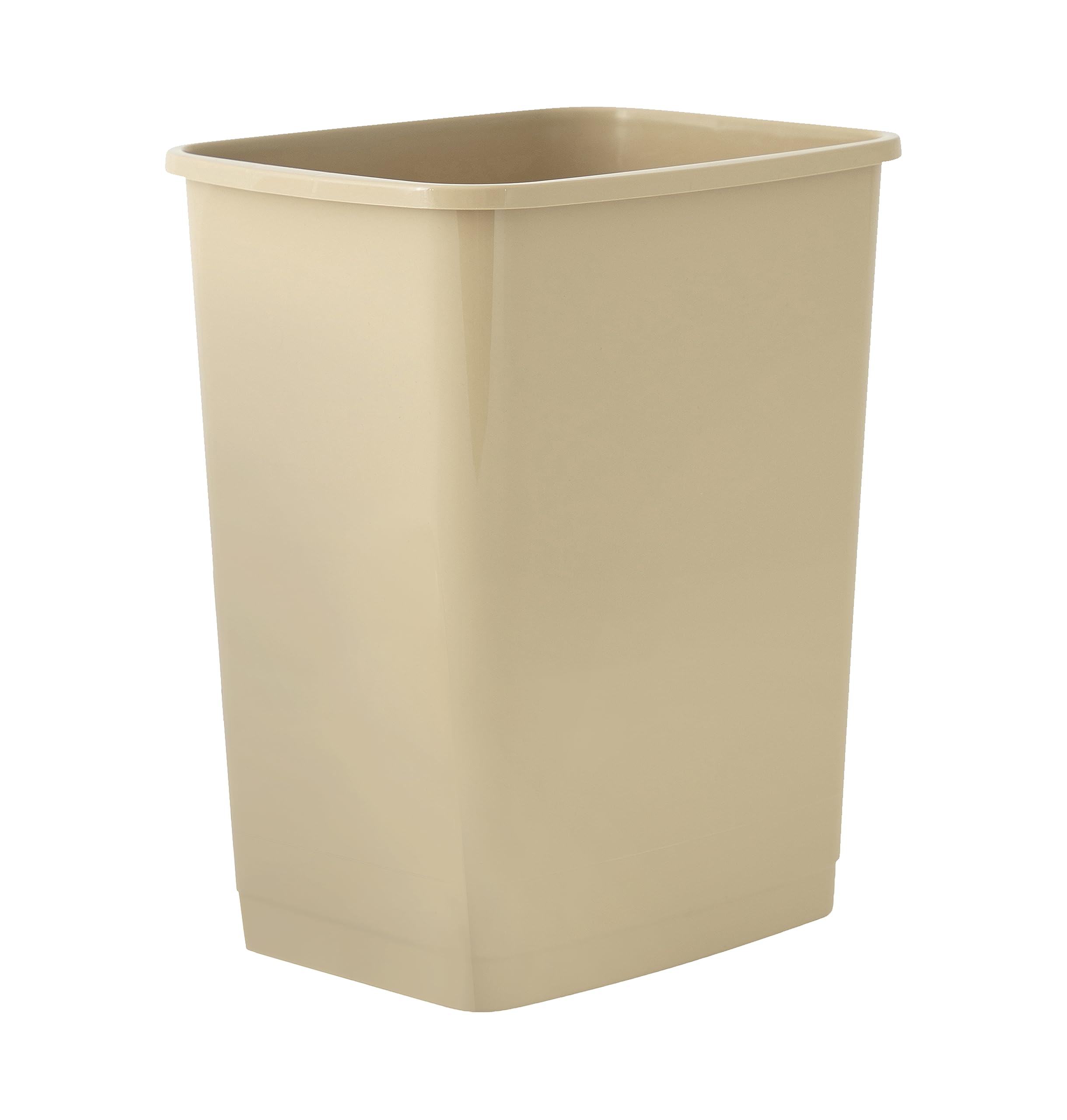 Superio 1.25 Gal Mini Plastic Trash Can, Small Waste Bin for Countertop, Desk, Vanity, Bathroom 5 Quart, Beige