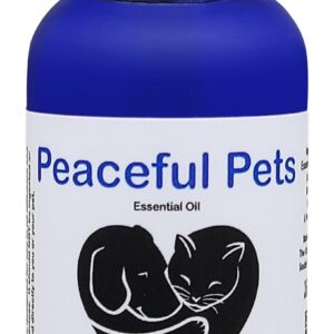 Peaceful Pets Calming Essential Oil - Natural Stress Relief & Anxiety Relief for Cats & Dogs - Drug-Free Calming Solution