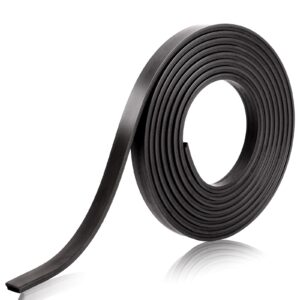 75" flexible magnetic strip, flex magnetic strip refill, shower door replacement magnetic strip, 3/8" wide, 1/8" thick, for shower doors, swing glass doors (black)