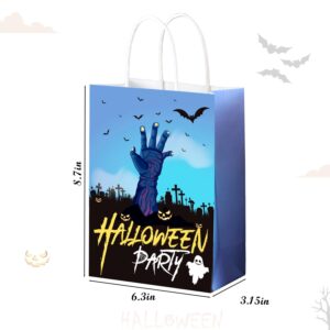 SPERPAND 24Pcs Halloween Treat Bags, 8.7" Small Goodie Bags for Halloween Trick or Treat Candy Bags, Party Favors, Carnival, Event Gift Bags