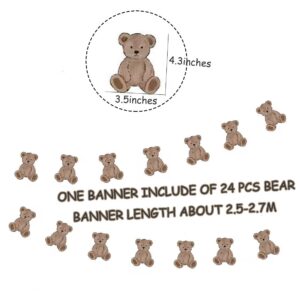 Cute Baby Bear Banner, Wall Decor Flag Photo Props Baby Shower Party Decor Wall Hangings for Bedroom, Nursery, Play Room, Dorm Room, Baby Shower Gender Reveal Party Supplies