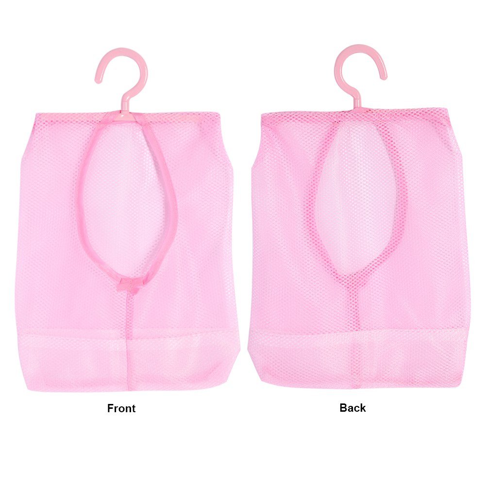 Yosoo Hanging Mesh Storage Bag, Space Saving Hanging Mesh Storage Bag for Clothes Cosmetics Shampoo Shower Gel ()