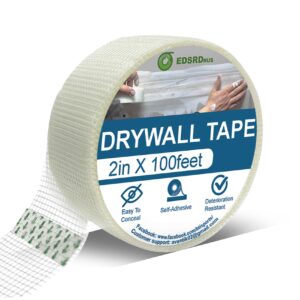 edsrdrus 2in100ft drywall repair tape crack tape drywall, mesh drywall tape high performance holding for self-adhesive wall crack and seam patch