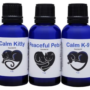 Peaceful Pets Calming Essential Oil - Natural Stress Relief & Anxiety Relief for Cats & Dogs - Drug-Free Calming Solution