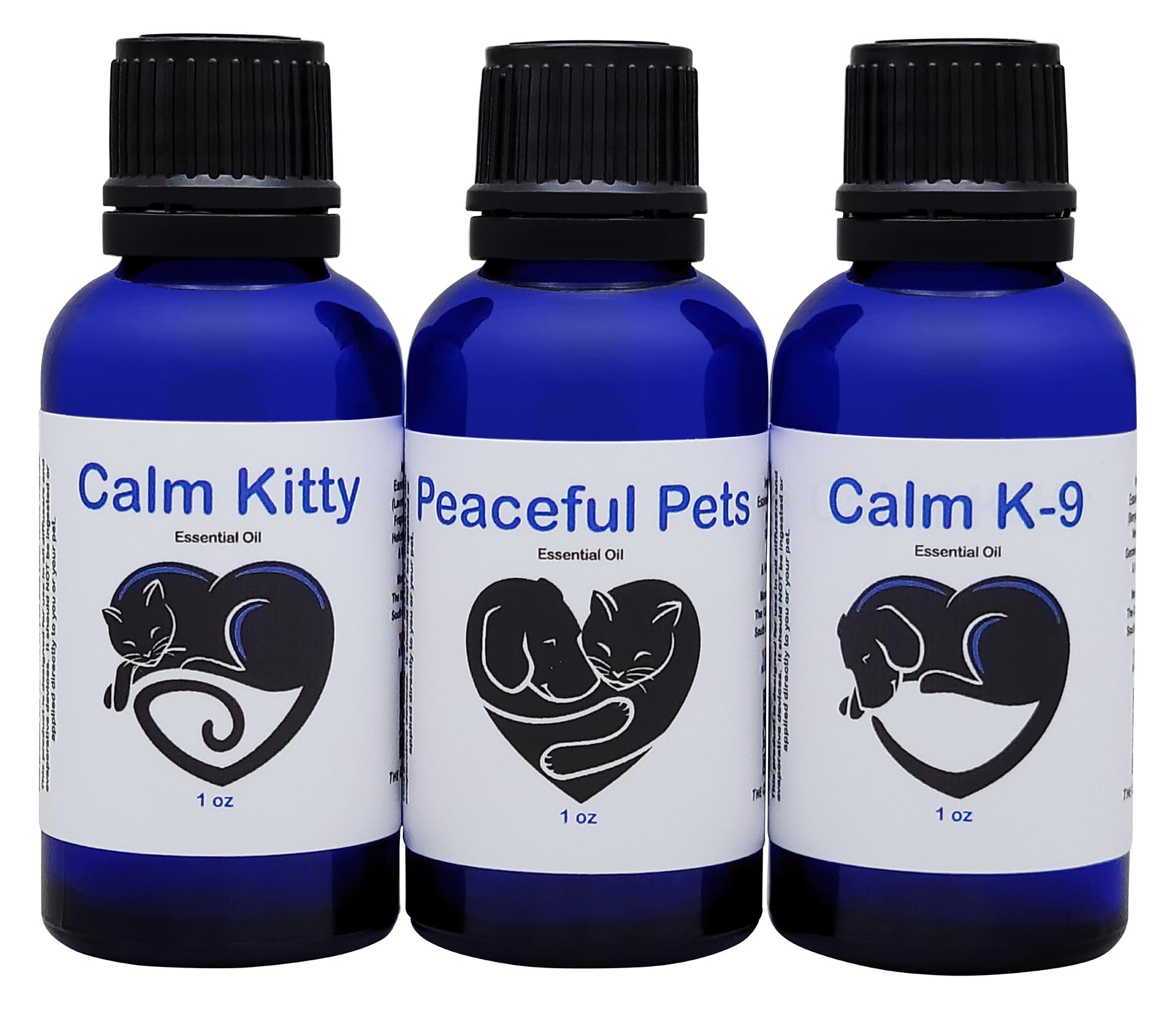 Peaceful Pets Calming Essential Oil - Natural Stress Relief & Anxiety Relief for Cats & Dogs - Drug-Free Calming Solution