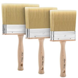 Bates- Deck Stain Brush Set, 4”, 5” and 6”, Stain Brushes for Wood, Deck Stain Applicator, Deck Brush, Wide Paint Brush, Large Paint Brushes, Wood Stain Brush, Masonry Brush, Wood Stain Applicator