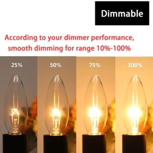 40W Incandescent Chandelier Bulbs - Crystal Clear, Torpedo Tip, Medium E26 Candelabra Base, Ideal for Chandeliers and Pendants, GE 40 Watt Equivalent, Soft White Light - 10 Pack