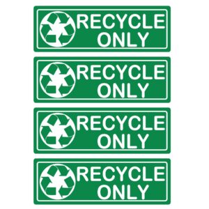 trash recycle stickers for outdoor trash can garbage can 2 x6 inch - recycle sticker trash can decal trash label recycling stickers for trash can 12 pcs