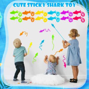 HLARTNET 25 PCS Sticky Shark Toys for Kids, Stretchy Shark Gifts Bulk, Ocean Under Sea Themed Favors Goodie Bags Stuffer, Classroom Prizes Students Rewards