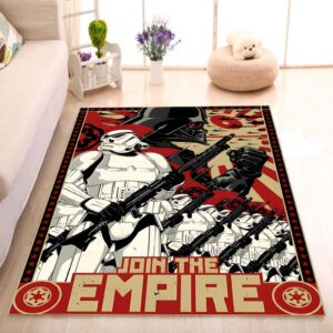 starwars rug, join the empire rug, empire propaganda rug, boy room rug, fantastic rug, area rug, non slip rug coolvibesr114.5 140x200cm = 4.6 ft x 6.5 ft