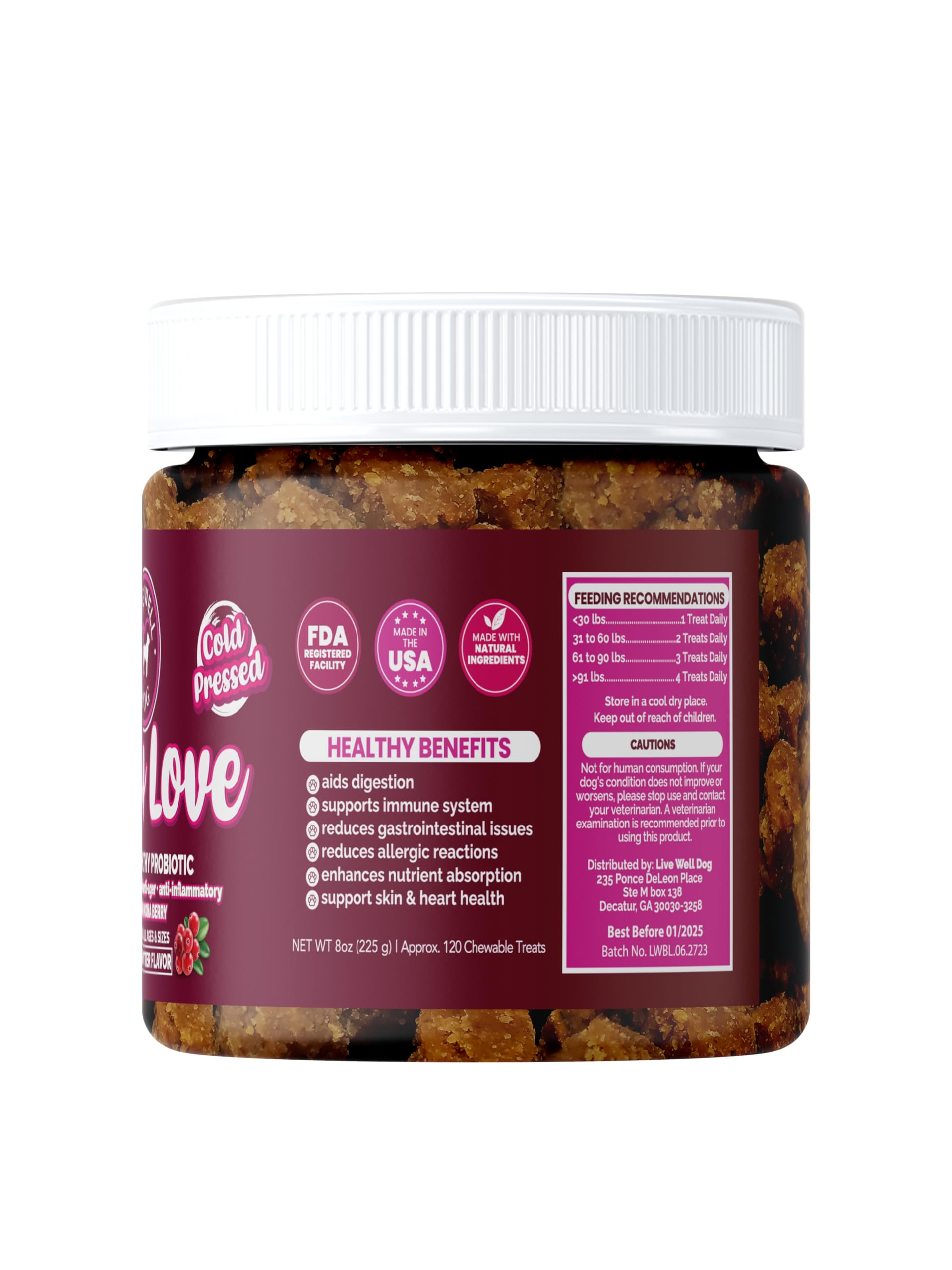 Belly Love - Heart Healthy Probiotic & Digestive Enzymes - Probiotics for Dogs - Gut Flora, Diarrhea & Bowel Support - Dog Supplement Soft Chew for Pet Immune System and Digestive Health