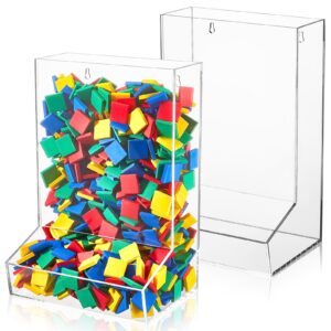 barydat 2 pcs acrylic wall organizer hanging acrylic wall dispenser clear storage bins for organizer for playroom trains darts snacks indoor outdoor