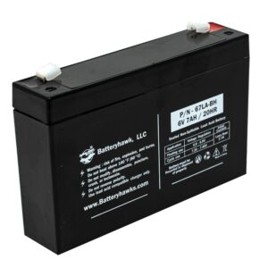 Battery Hawk (3 Pack UB670 WP7-6 EMB-0606 Sealed for Exit Sign Emergency Light BAT67 ELB-0607 Lead Acid 6V 7AH SLA