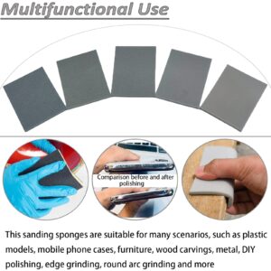 30 PCS Hand Sanding Block Sponge Set 400-3000 Grit, Ultra Fine Sanding Sponges Pads, Soft Foam Sanding Sponge Wet Dry Sandpaper for Model Plastic Toy Metal Wood Furniture Polishing