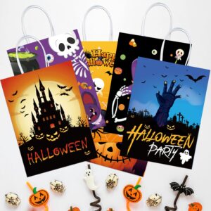 SPERPAND 24Pcs Halloween Treat Bags, 8.7" Small Goodie Bags for Halloween Trick or Treat Candy Bags, Party Favors, Carnival, Event Gift Bags