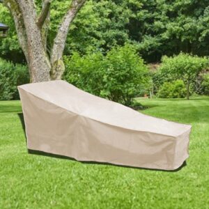 Waterproof Patio Lounge Chair Cover, Patio Chaise Lounge Cover, Heavy Duty Outdoor Lounge Chair Covers, Weatherproof Patio Furniture Coversv for Garden Reclining Chair, 81.9x29.9x16.1in(Beige)