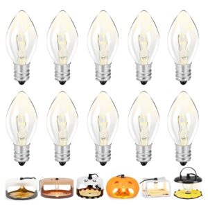 flea trap light bulb replacement, 10 pack 7w replacement bulbs for flea traps inside your home, e12 7 watt 120 volt flea trap bug night light bulbs with a screw-in base for most flea trap lamp