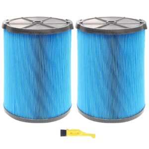 2 pack vf5000 3-layer pleated filter for ridgid for shop vac 6-20 gallon wet dry vacuums wd1450 wd0970 wd1270 wd09700 wd06700 wd1680 wd1851 rv2400a