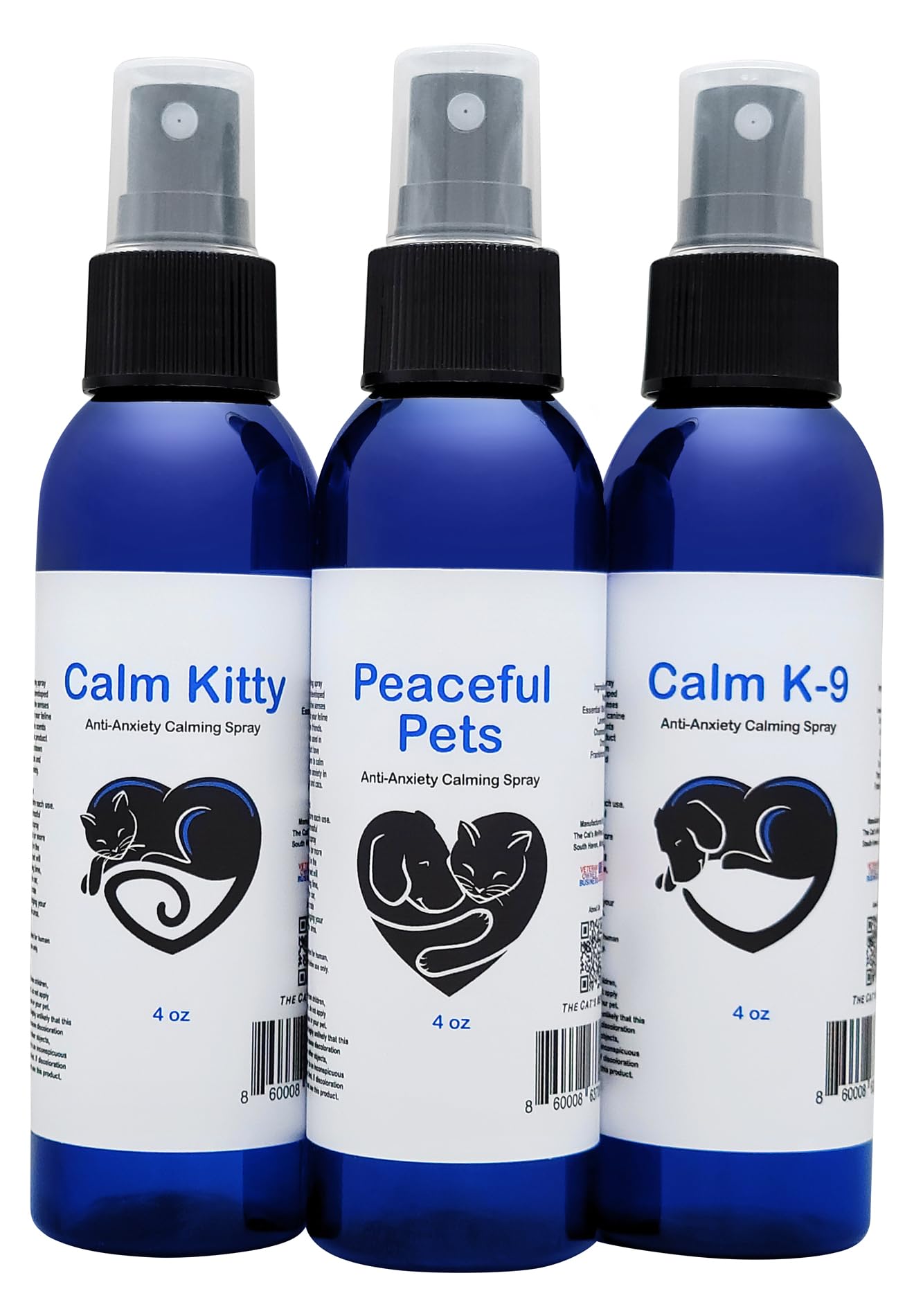 Peaceful Pets Calming Spray - Natural Stress Relief & Anxiety Relief for Cats & Dogs - Drug-Free Calming Solution