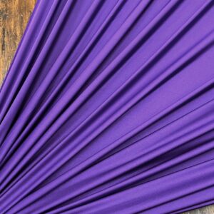 Premium Yoga Nylon Spandex Fabric - Ultra-Soft & Stretchy 4-Way Stretch Fabric by The Yard - Perfect for Activewear and Swimsuit Fabric, and More -1 Yard - 58 Inch Width (Purple)