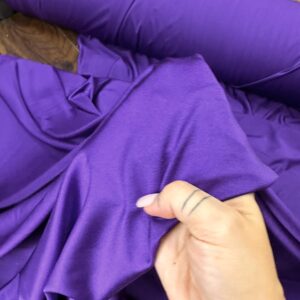 Premium Yoga Nylon Spandex Fabric - Ultra-Soft & Stretchy 4-Way Stretch Fabric by The Yard - Perfect for Activewear and Swimsuit Fabric, and More -1 Yard - 58 Inch Width (Purple)