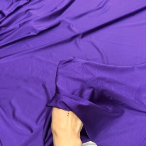 Premium Yoga Nylon Spandex Fabric - Ultra-Soft & Stretchy 4-Way Stretch Fabric by The Yard - Perfect for Activewear and Swimsuit Fabric, and More -1 Yard - 58 Inch Width (Purple)