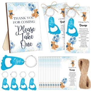 estune 50 sets boy baby shower favors 1 thank for coming sign 50 it's a boy bottle openers 50 thank you tags with twine baby shower return gifts baby shower favors for guest gender reveal