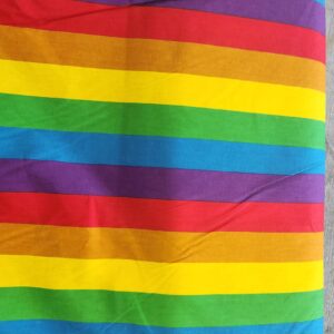 Rainbow Pride Stripe Vertical LGBT Gay Colorful Printed on 100% Cotton 44 Inches Wide Fabric by The Yard - Sewing Quilting Apparel Crafts Decor (1 Yard, Pride Stripe Vertical)