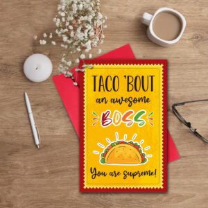 Taco Boss Day Card, Boss Appreciation Card, Boss’s Day Gift (Awesome Boss)