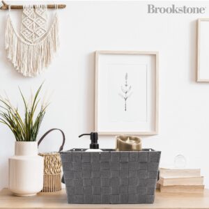 BROOKSTONE [2 PACK] Woven Storage Basket, Organization and Storage Bin with Handles, Metallic Frame for Extra Durability, Suitable for Any Décor Style