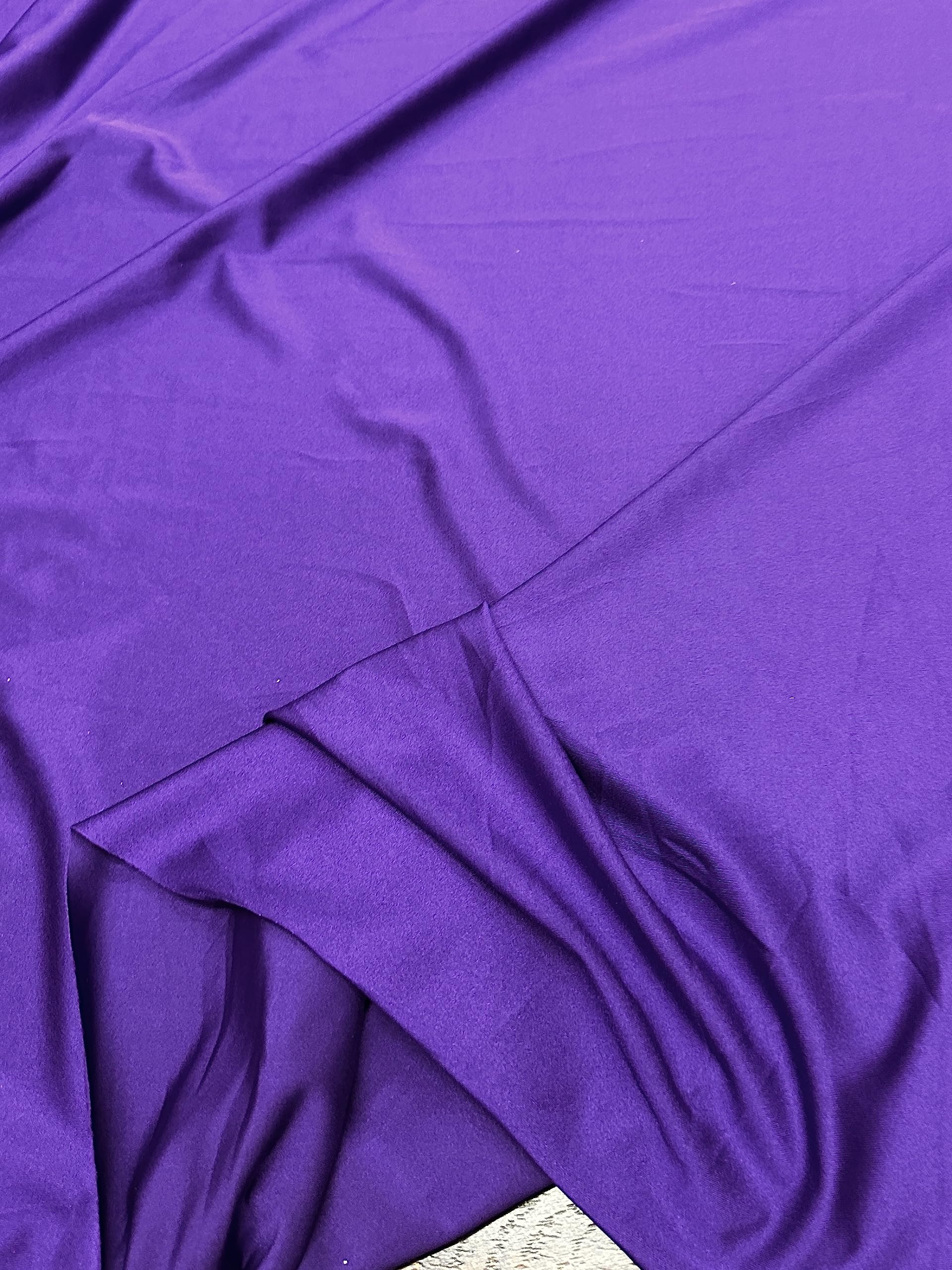 Premium Yoga Nylon Spandex Fabric - Ultra-Soft & Stretchy 4-Way Stretch Fabric by The Yard - Perfect for Activewear and Swimsuit Fabric, and More -1 Yard - 58 Inch Width (Purple)