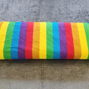 Rainbow Pride Stripe Vertical LGBT Gay Colorful Printed on 100% Cotton 44 Inches Wide Fabric by The Yard - Sewing Quilting Apparel Crafts Decor (1 Yard, Pride Stripe Vertical)