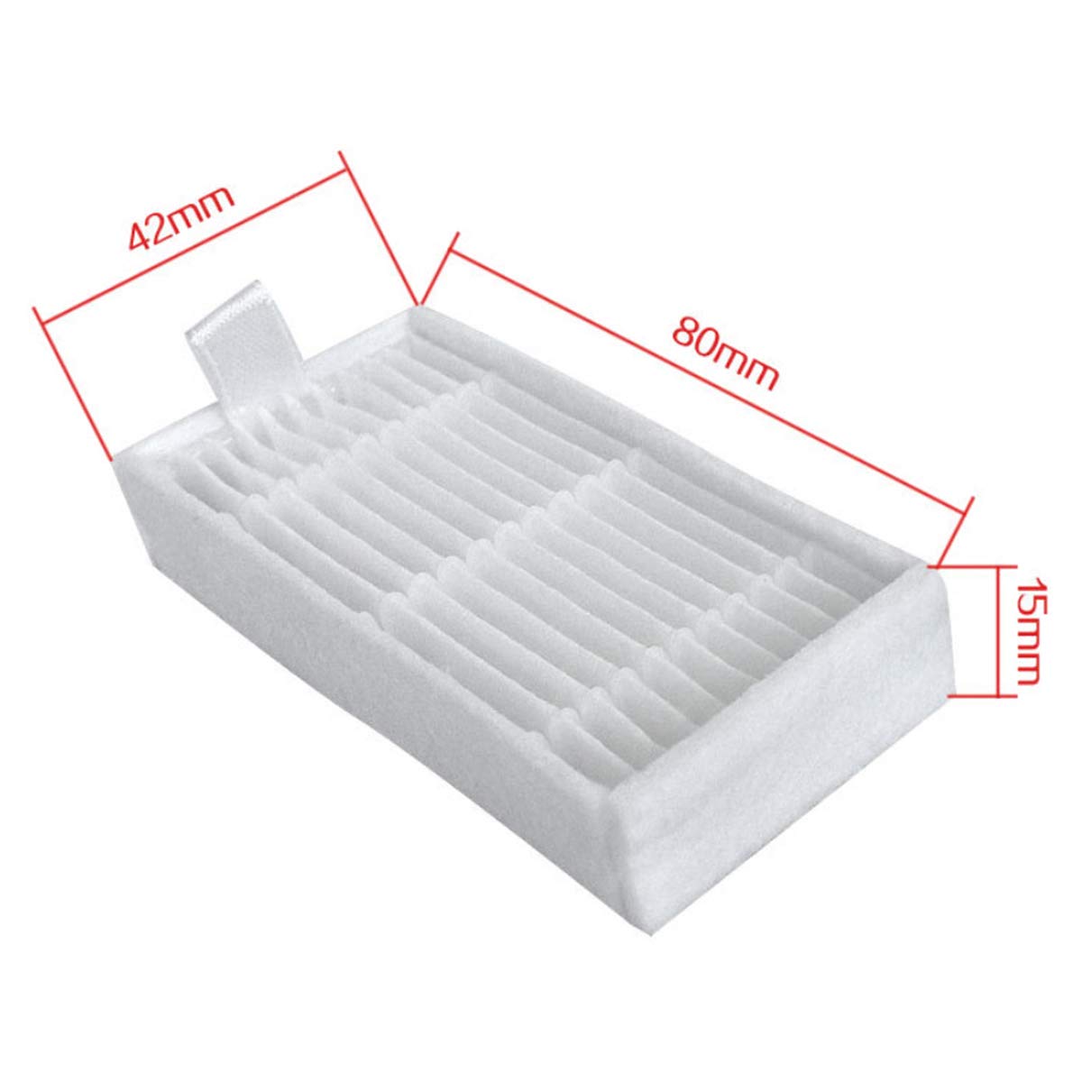 10PCS Sweeper Filter,White Sweeper Accessories Cartridge Filter for iLife Robot Vacuum Machine V3 V3S V3S Pro V5 V5S V5S Pro