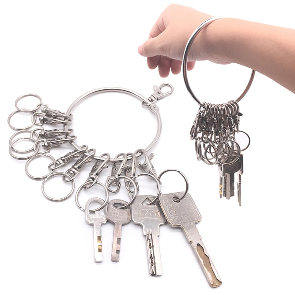 GSHLLO Metal Key Ring Organizer Multiple Keychain Holder Janitor Key Ring Portable Key Holder Chains for Key Management B