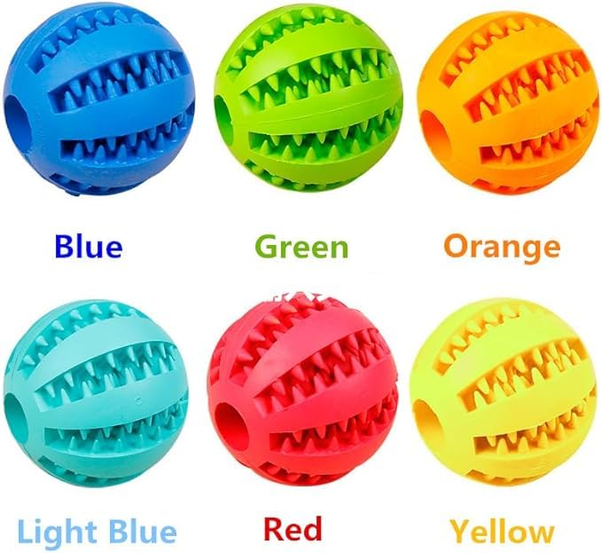 We Rocks Dog Toy Ball,Nontoxic Bite Resistant Teething Toys Balls for Small Dog and Puppy Cat, Dog Pet Food Treat Feeder Chew Tooth Cleaning Ball Exercise Game Dog Ball (Yellow)