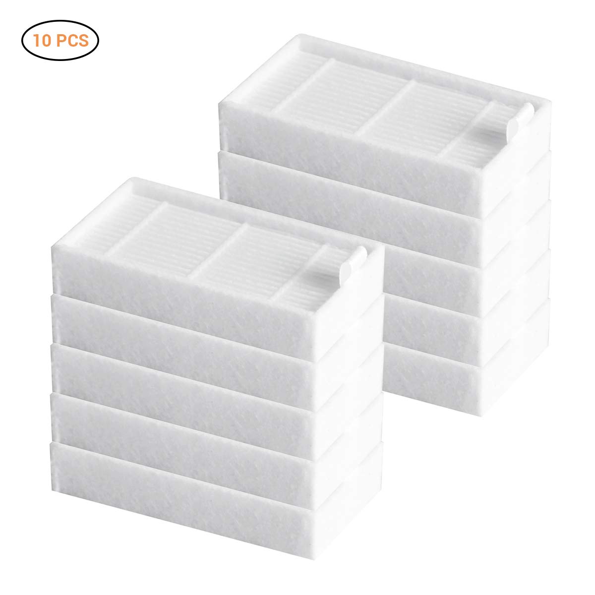 10PCS Sweeper Filter,White Sweeper Accessories Cartridge Filter for iLife Robot Vacuum Machine V3 V3S V3S Pro V5 V5S V5S Pro