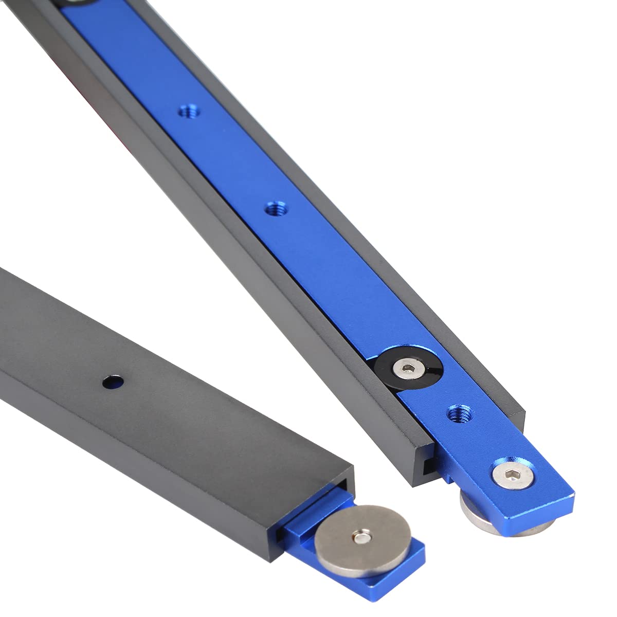 KETIPED Aluminium Alloy Miter Bar Clamping Tool Slider Table Saw Gauge Rod T-Slot Track Bar Rail for Router Tables and Woodworking,300mm-Blue