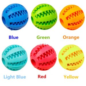 We Rocks Dog Toy Ball,Nontoxic Bite Resistant Teething Toys Balls for Small Dog and Puppy Cat, Dog Pet Food Treat Feeder Chew Tooth Cleaning Ball Exercise Game Dog Ball (Red)