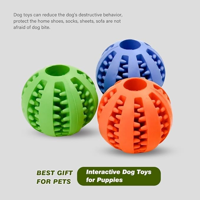 We Rocks Dog Toy Ball,Nontoxic Bite Resistant Teething Toys Balls for Small Dog and Puppy Cat, Dog Pet Food Treat Feeder Chew Tooth Cleaning Ball Exercise Game Dog Ball (Yellow)