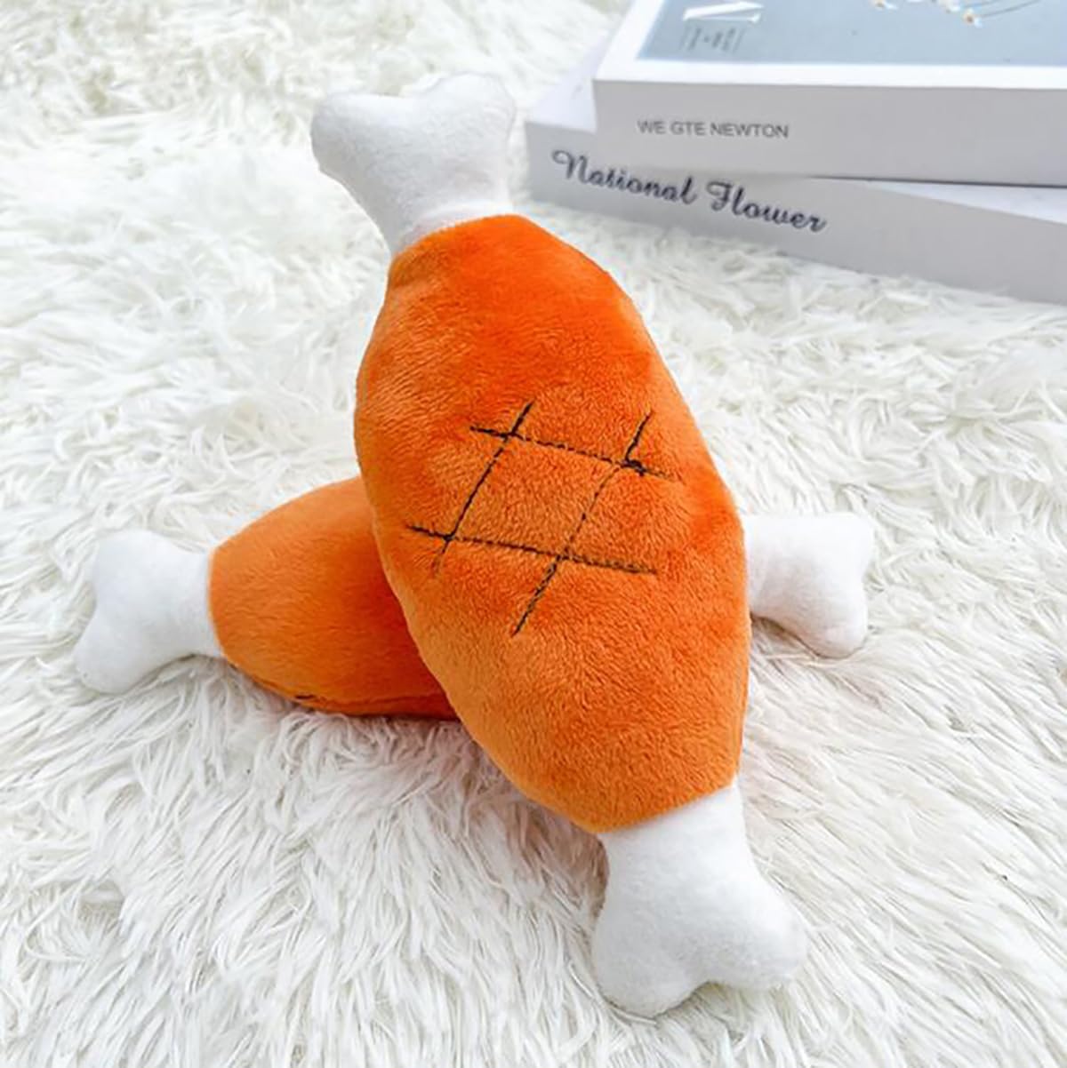 2 Pack Chicken Leg Plush Toy Pet Squeaker Toy Dog Cat Chewing Toys Dog Toys That Make Sounds