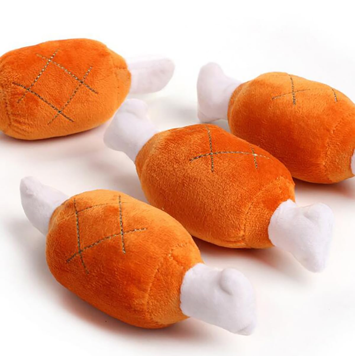 2 Pack Chicken Leg Plush Toy Pet Squeaker Toy Dog Cat Chewing Toys Dog Toys That Make Sounds