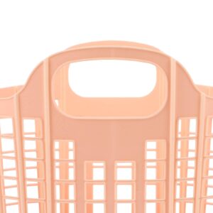 Luxshiny Plastic Shopping Basket 2pcs Plastic Organizer Storage Baskets with Handles, Bins Organizer Portable Shower Tote Fruit Vegetable Storage Basket for Bathroom Kitchen