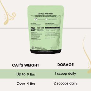 Probiotic for Cats & Kittens - Cat Probiotic Powder for Hairball Prevention, Digestive Support, Immune Health, Prebiotics, and Diarrhea Relief - Suitable for Indoor Cats & Kittens - 60 Scoops