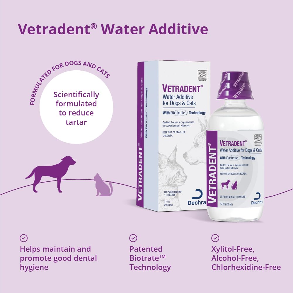 Vetradent® Water Additive for Dogs and Cats, 17 oz